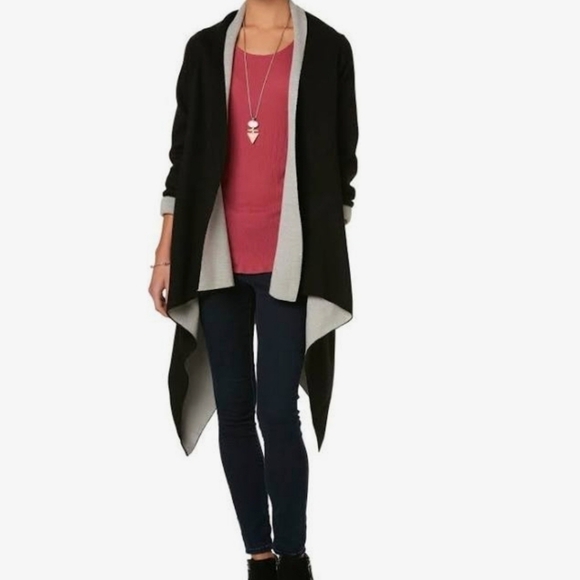 Simply Styled Two Tone Waterfall Cardigan Size XS. - Picture 1 of 11